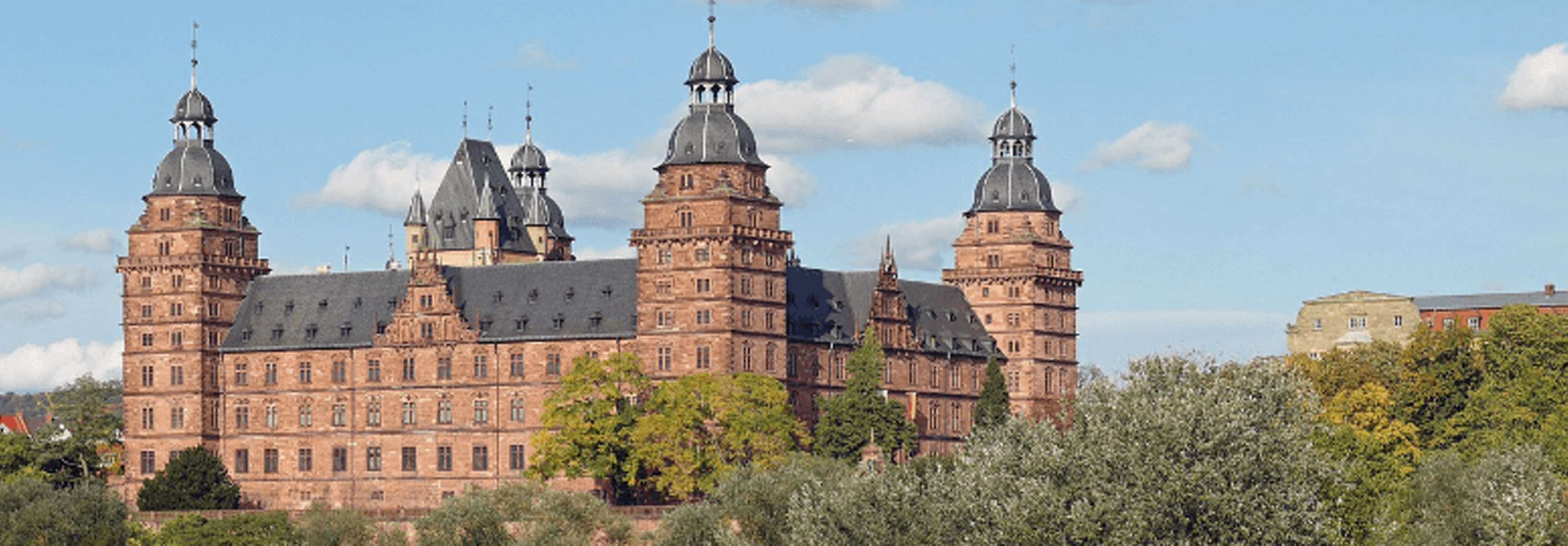 Blick auf Aschaffenburg, Schloß Johannisburg